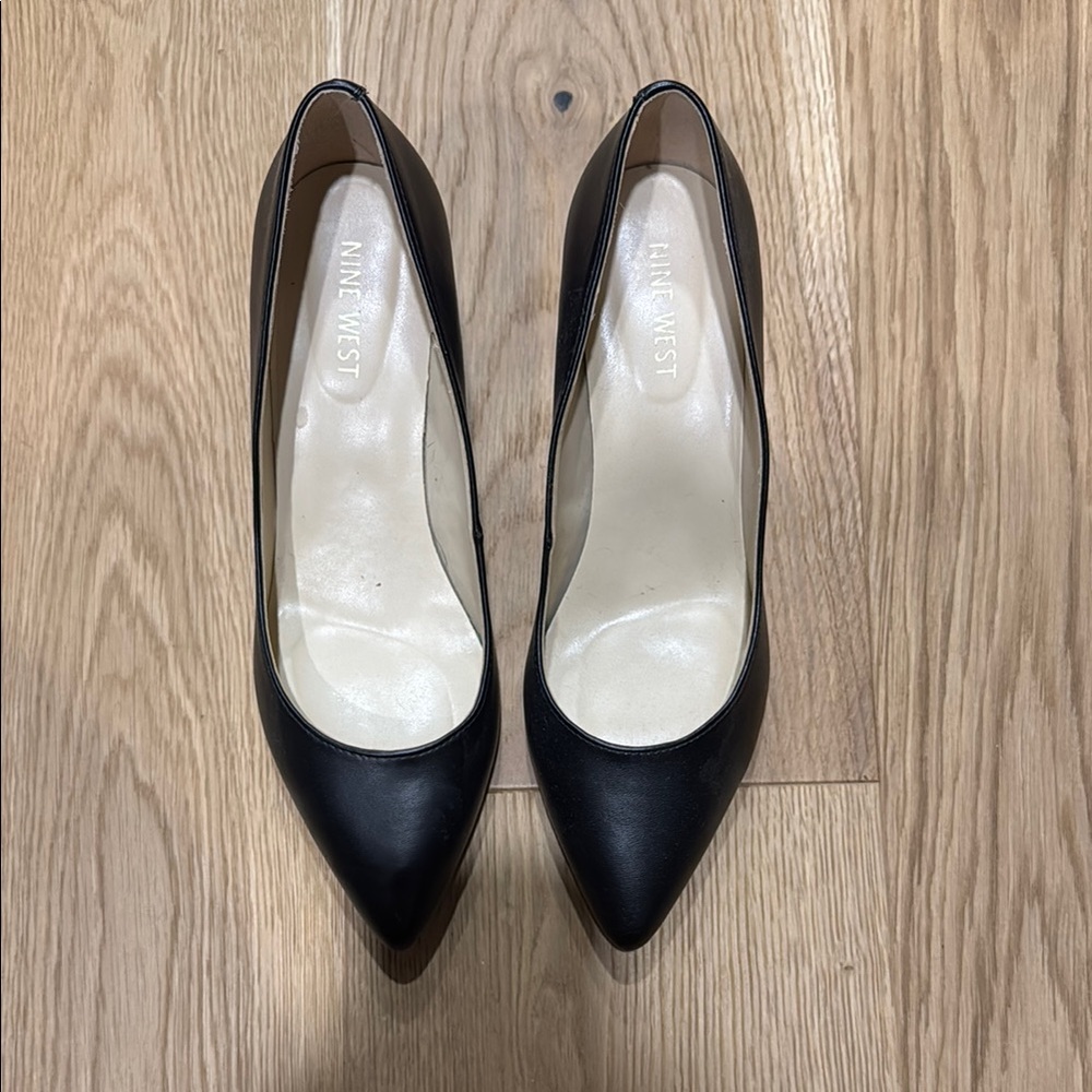 Nine West Black Classic Pointed-Toe Heels